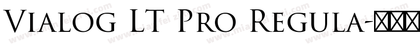Vialog LT Pro Regula字体转换